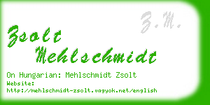 zsolt mehlschmidt business card